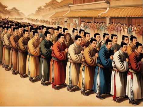 Dòng sĩ tử chen chúc nhau đi thi khoa bảng