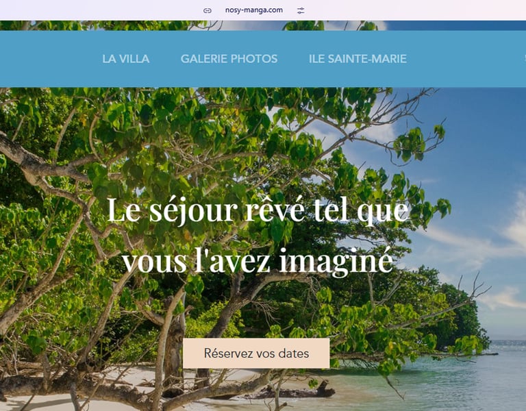 Site web : Villa Nosy Manga