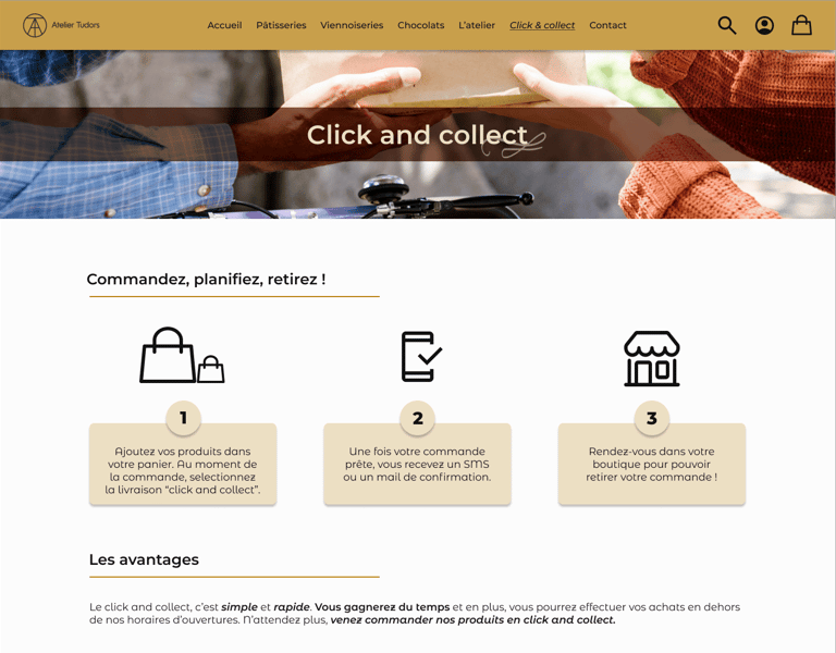 Atelier Tudors - Page Click & Collect