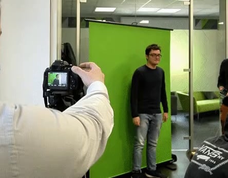 Attività di Motion Capture con green screen