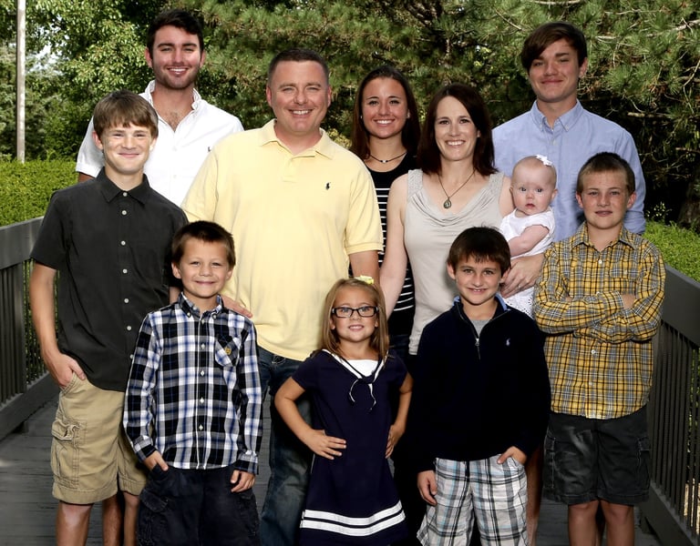 Shawn Kaeser and his family