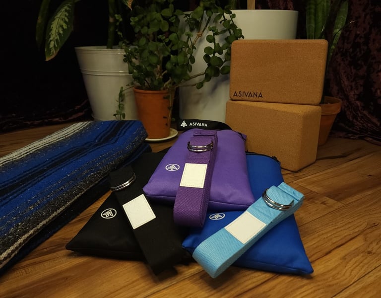Yoga Props Collection including yoga straps sandbags yoga blocks bolsters blankets and more