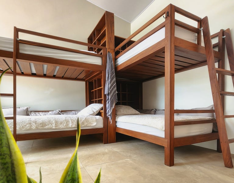 a bunk bed with two bunk beds