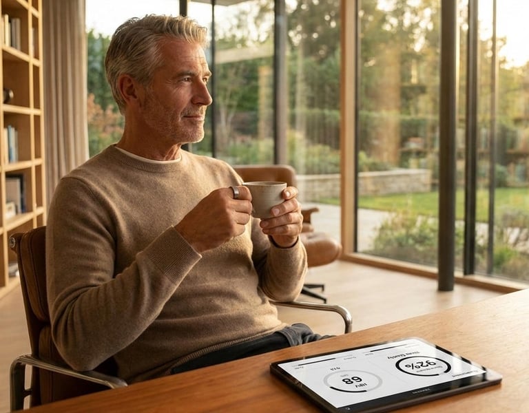 Man wearing a smart ring