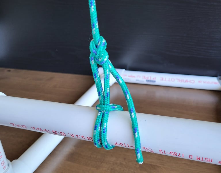 Running Bowline Knot, a useful non-slip anchor.