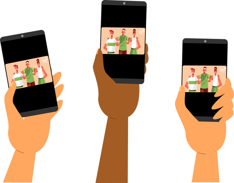 Graphic of others viewing photo as certified by InReality