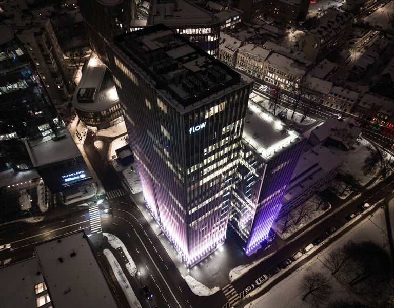 architektūros fotografija Vilniuje miesto pastatai iš oro