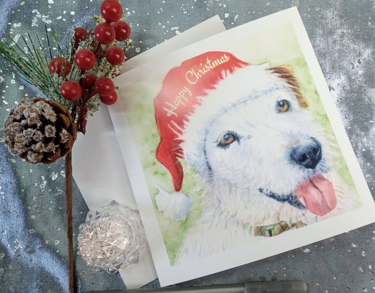 Pet portrait Christmas cards