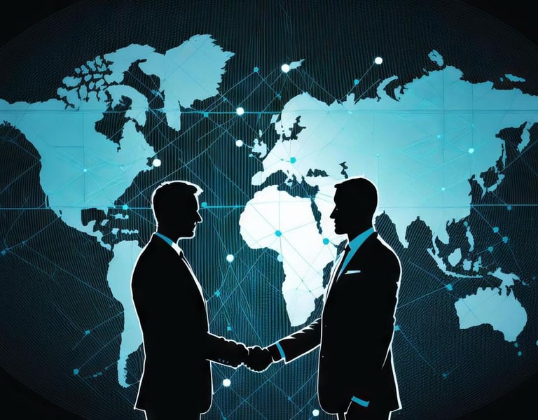 Business handshake at I.C.M.Y. Law Firm