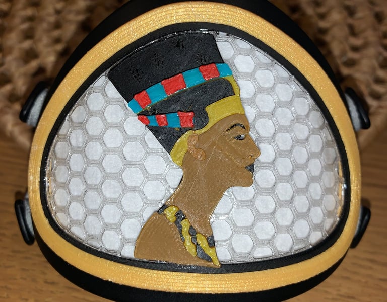 Multicolor Queen Nefertete  Decoration for Flo mask