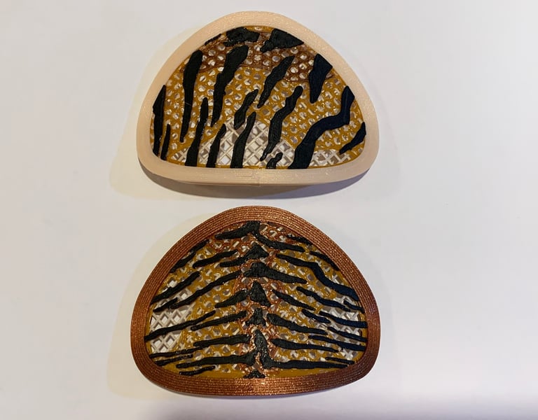 Tiger decoration, Side view, Flo mask