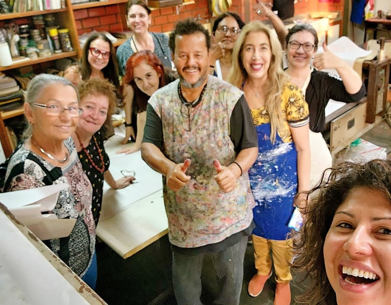 Oficina de monotipia