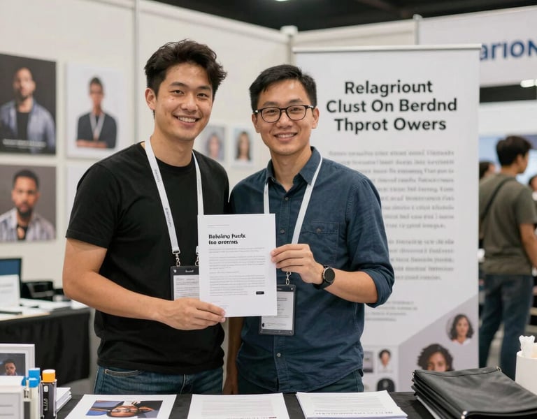 A vibrant community gathering showcasing local businesses supported by Thaddeus Investments.