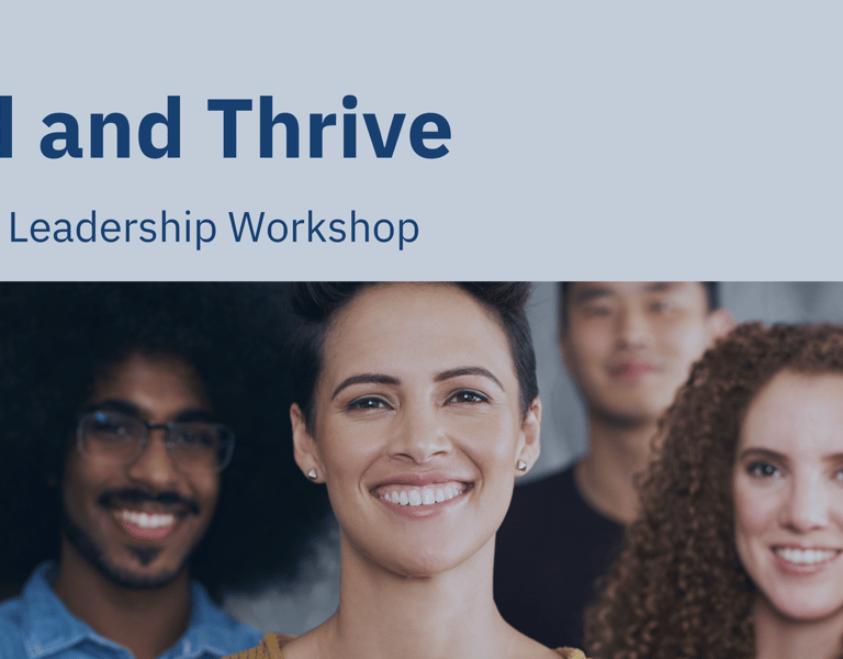Lead and Thrive workshop banner