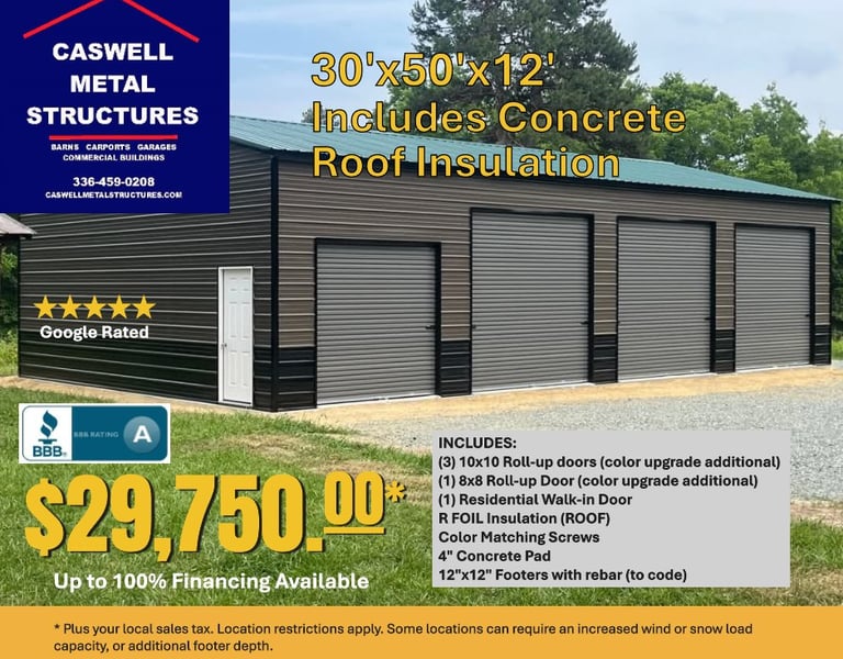 30x50 garage