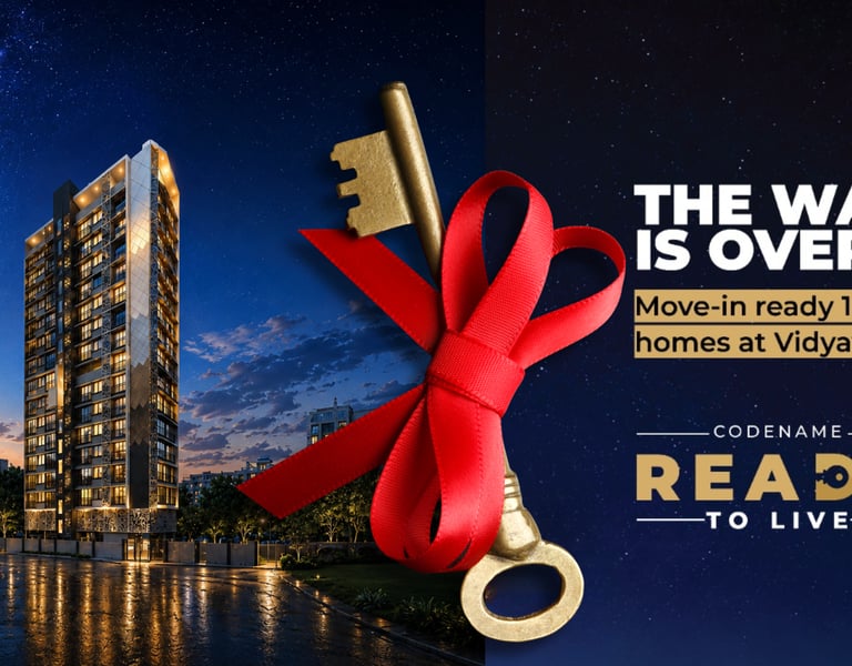 Move-in ready 1 & 2 BHK flats in Vidyavihar East by Atlantic Group. 16-storey RERA-registered tower.