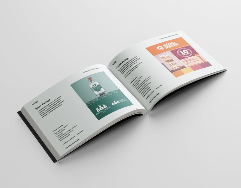 Open book showing pages from the VoidD Services Guide