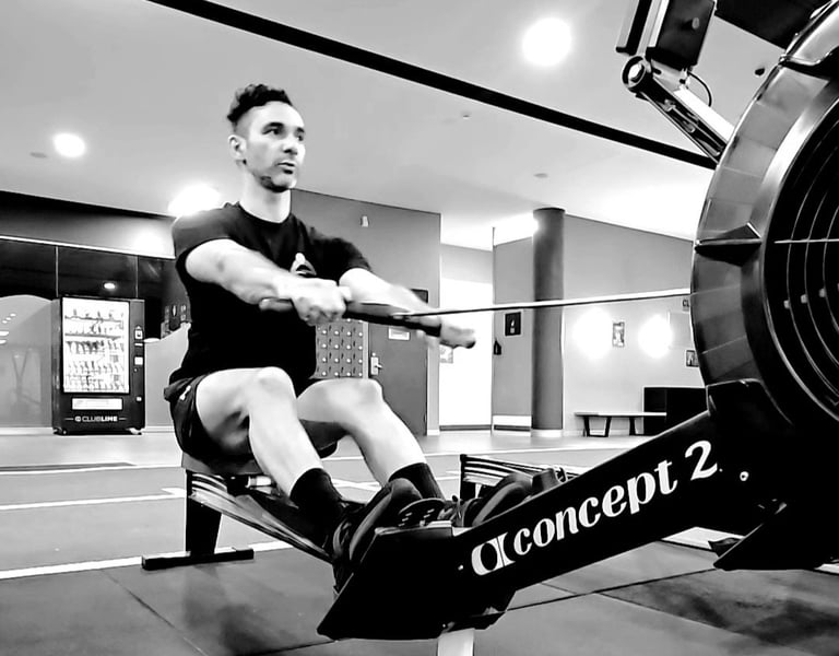 Hyrox Wollongong- person on rower