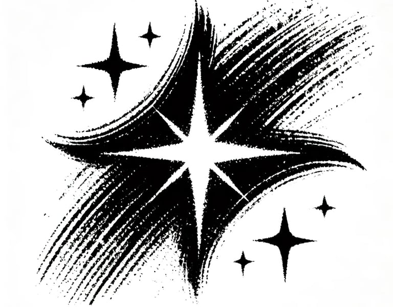 Icon representing AI in brush stroke style