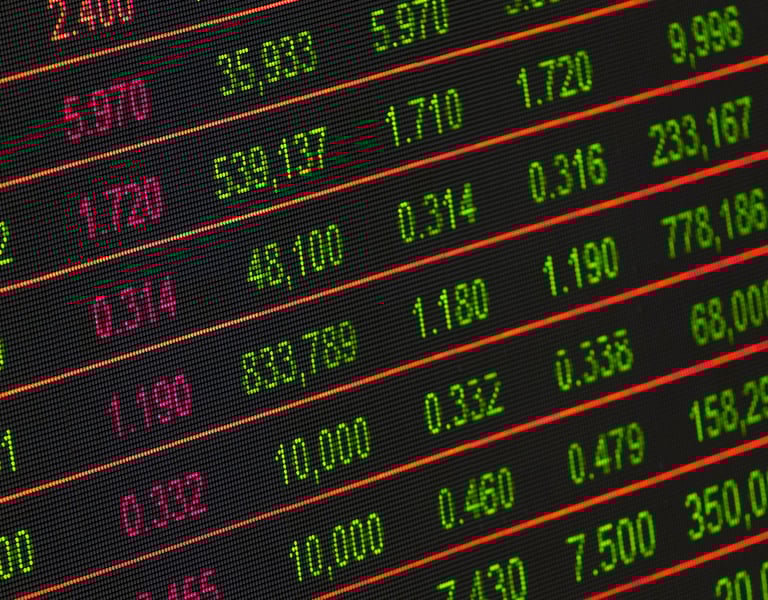 stock market investment numbers represent blog post about gold ira role in volatile markets