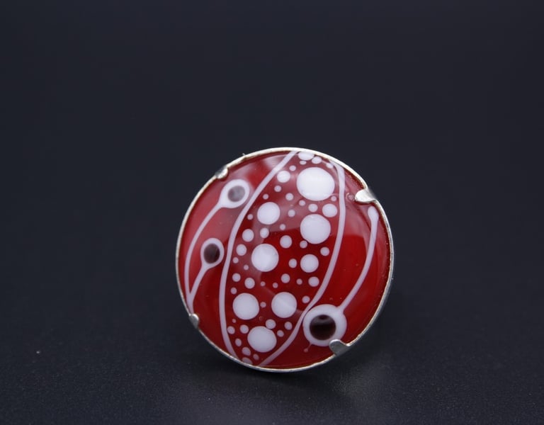 bague en verre de Murano artisanale
