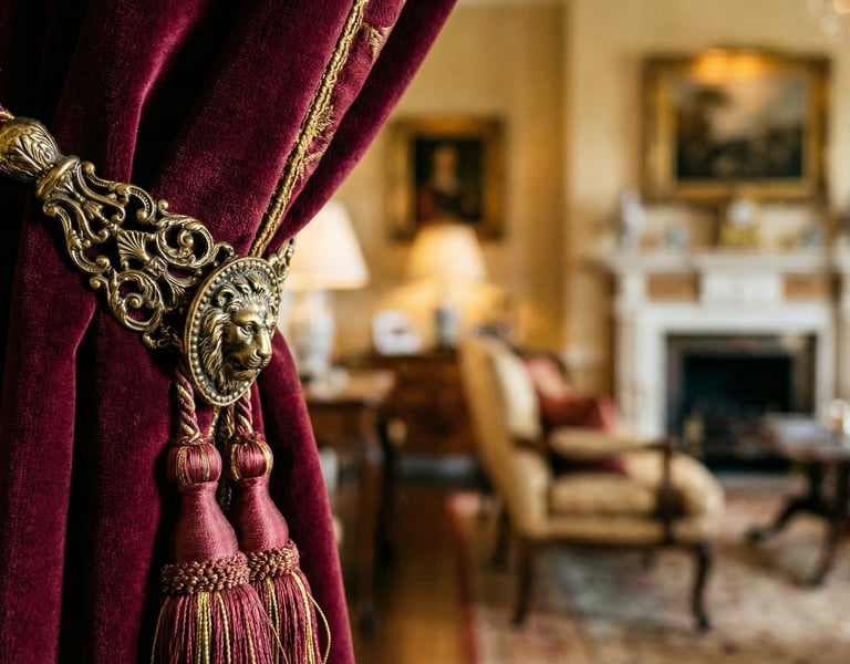 perde aksesuarları, braçol, perde tokası, renso, sarkıt, tül perde, fon perde, rustik borusu