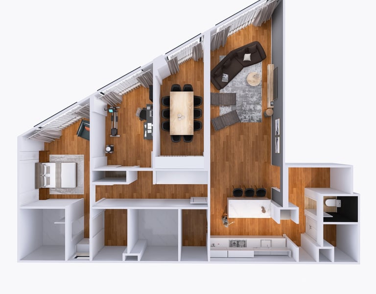 Visualización 3D y Amoblamiento Integral | Proyecto Casa Paroisienne