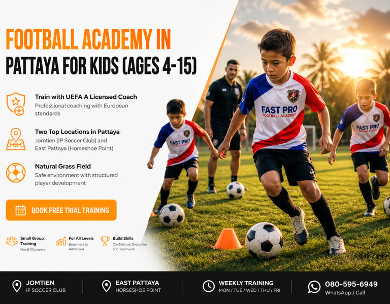 Football Academy in Pattaya For Kids Ages 4-15