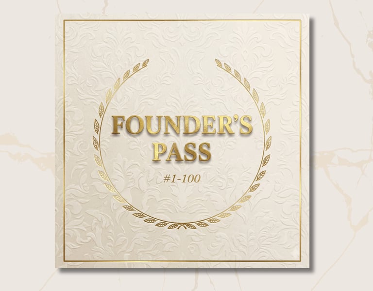 a sign that says founders's pass from keepsakesQR