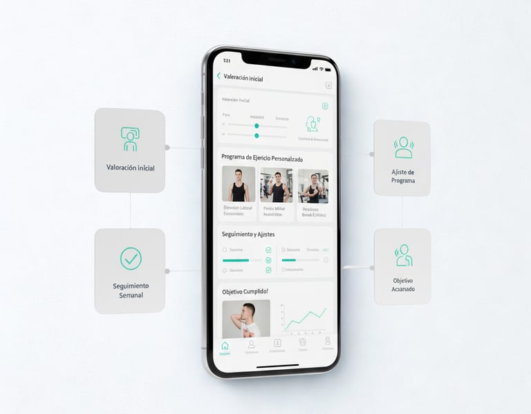 Programa online de rehabilitación de hombro guiado por fisioterapeuta