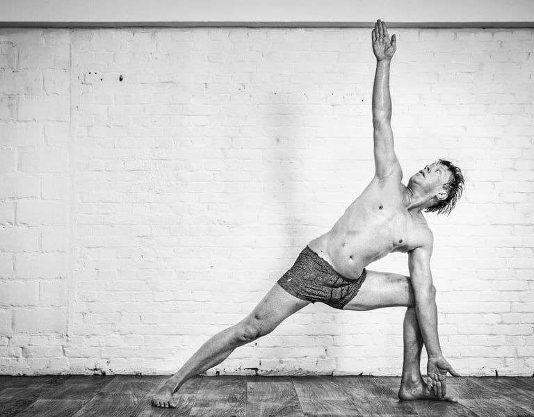 teacher triangle pose asana yoga