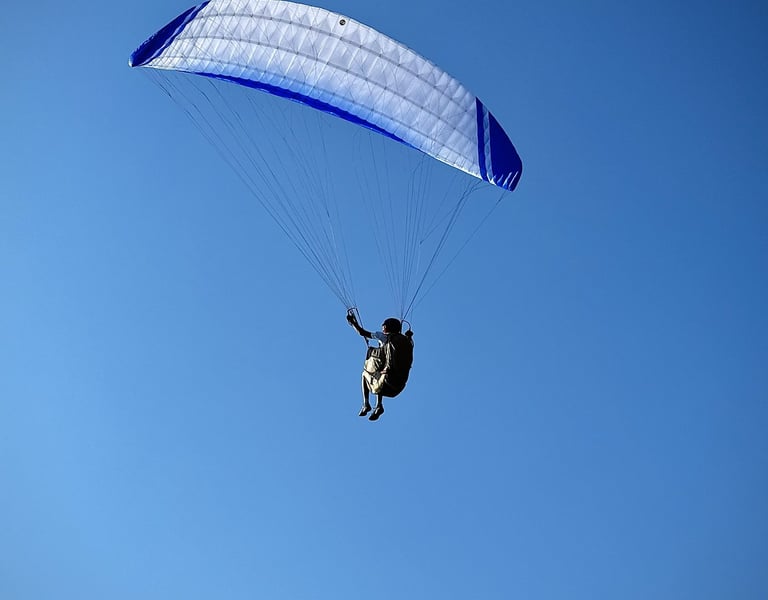 White Blue color iFLY hobbyGT acro Paragliding
