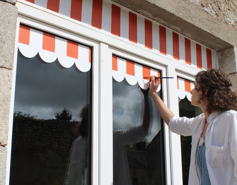fresque décor de vitrine