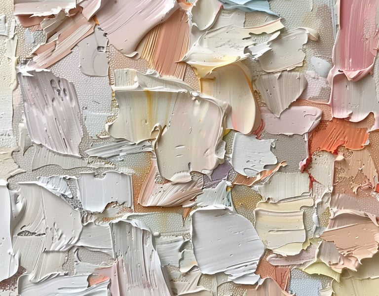 close-up view of paint swatches