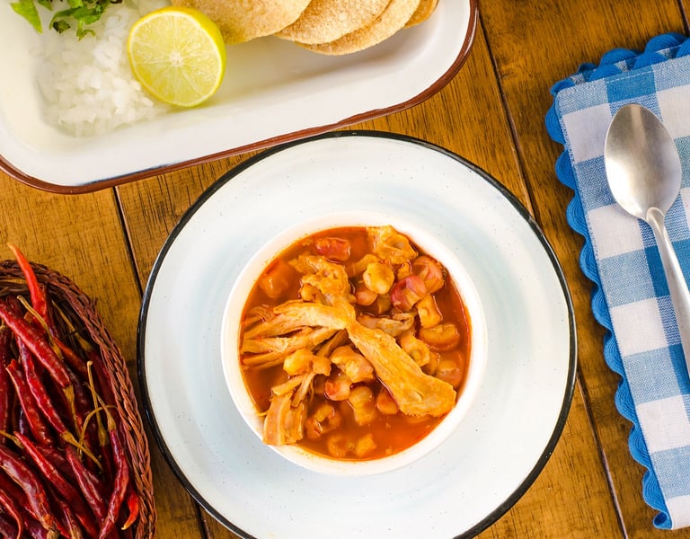 Plate of pozole