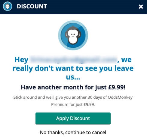 oddsmonkey discount