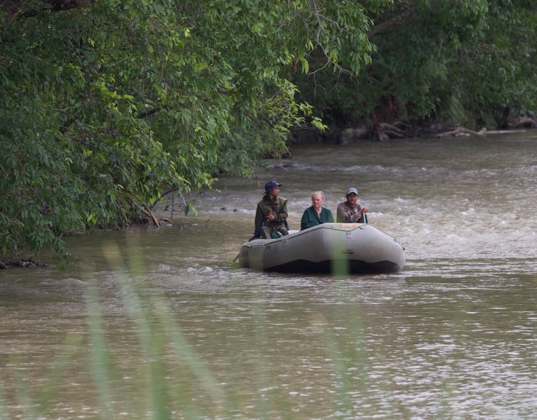 Safari on the river in Bardiya Nationl Park