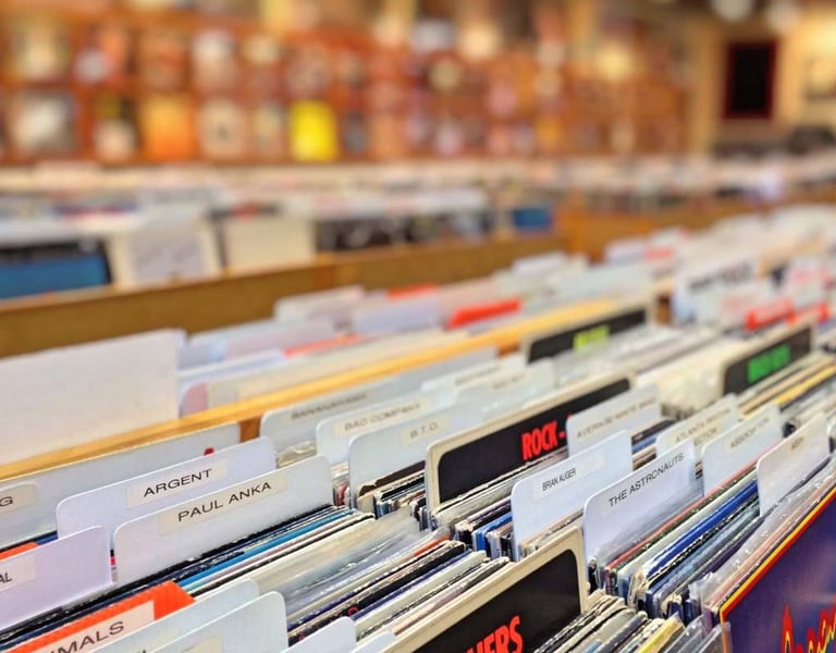 Selection of vinyl records