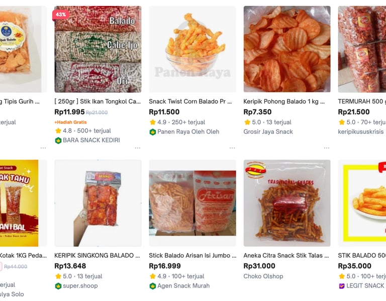 Cemilan pedas Bumbu tabur: Bisnis laris modal kecil