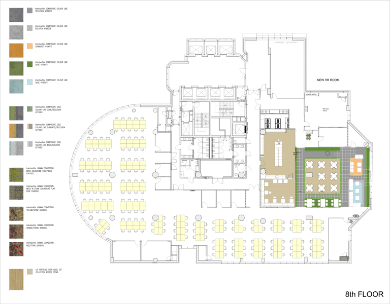 plano planta 8 Groupon diseño de oficinas / office design Groupon floorplan level 8