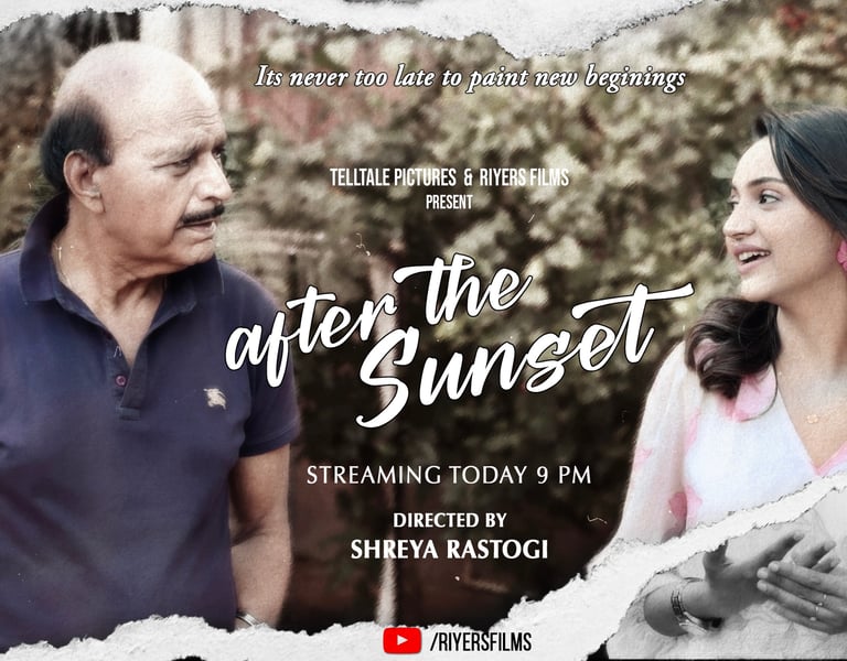 a man and woman standing in front of a tree