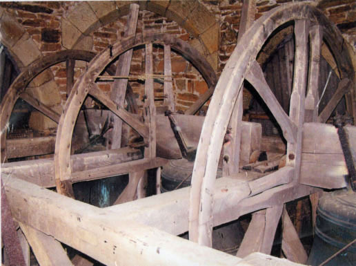 Bell frame before removal