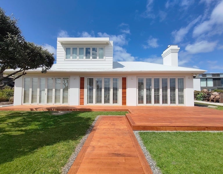 Wooden low deck in Omaha - CHR Builders