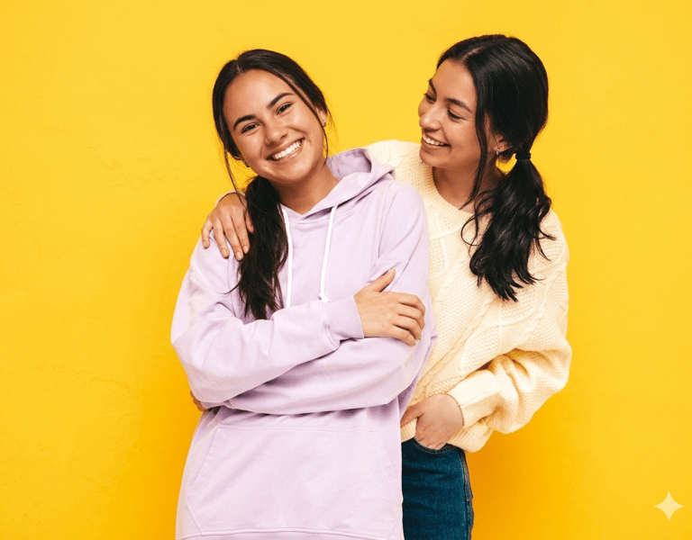hermanas-sonriendo-orgullosas