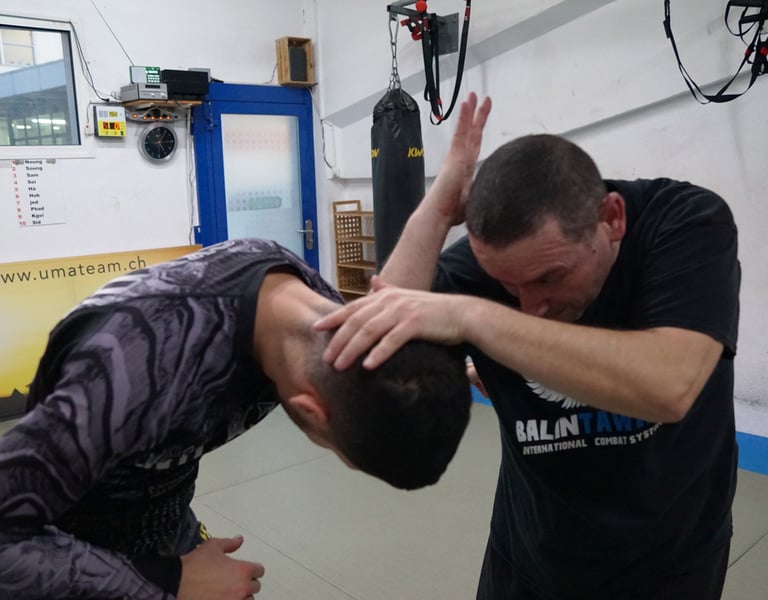 Combat cuentada art martial a main nue