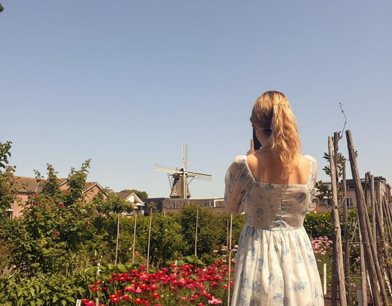 Blick auf die Windmühle in Aalsmeer, Holland