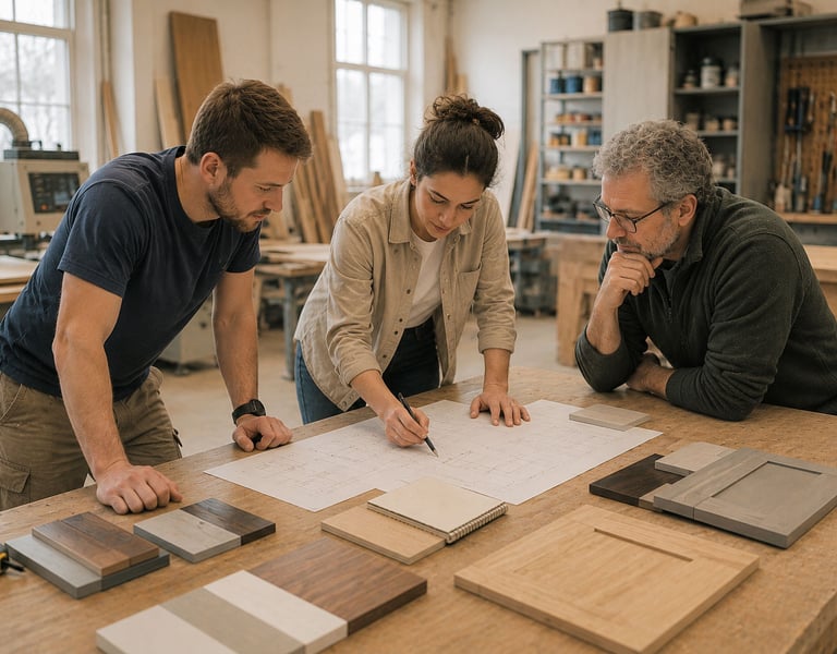 Formivio team planning bespoke furniture project