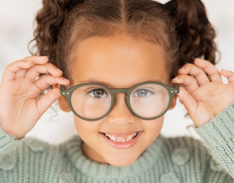 Little girl modeling kids eyewear
