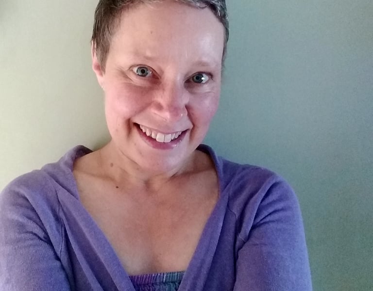 woman artist profile portrait