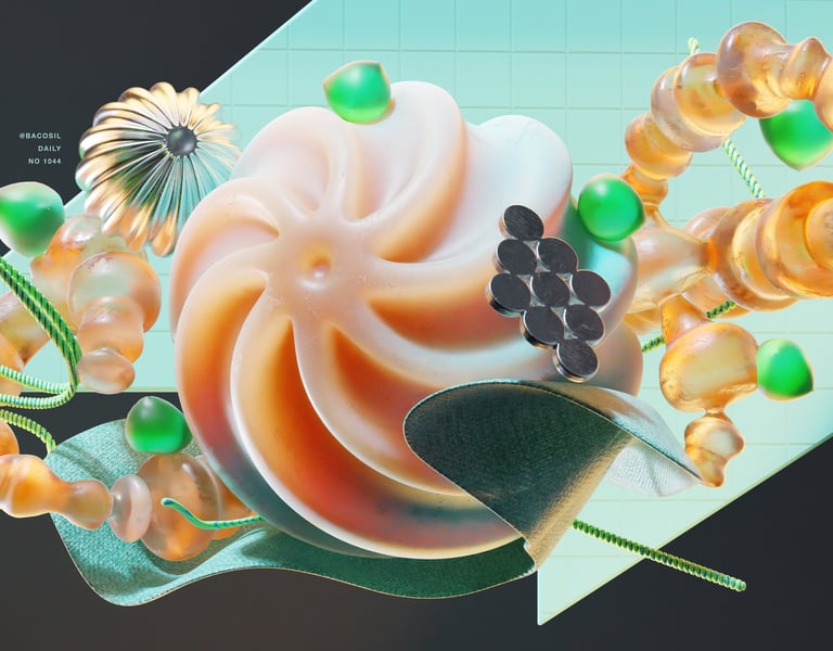 3D abstract composition project cover